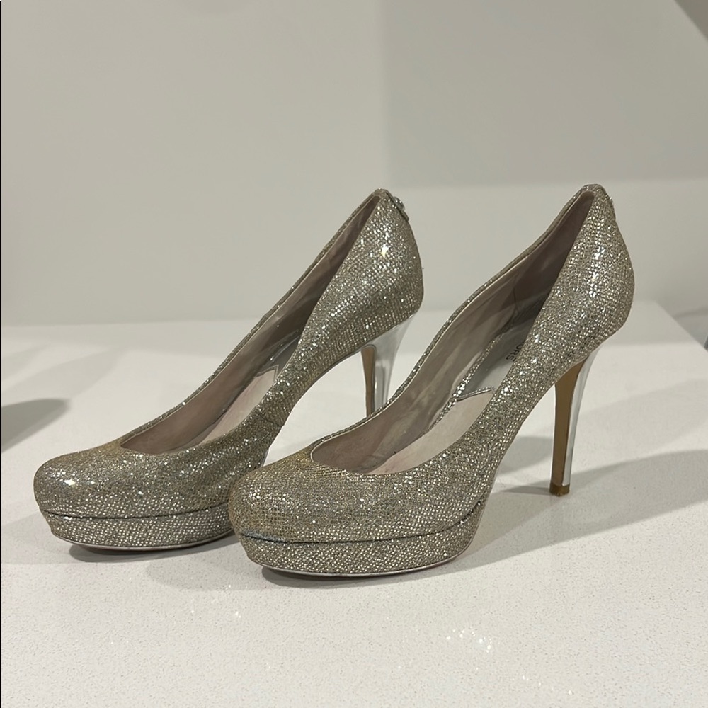 Michael Kors Platform Heels with Metallic Finish
